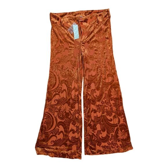 UO NWT  Velvet burnout flare trousers size 12 - Picture 6 of 8